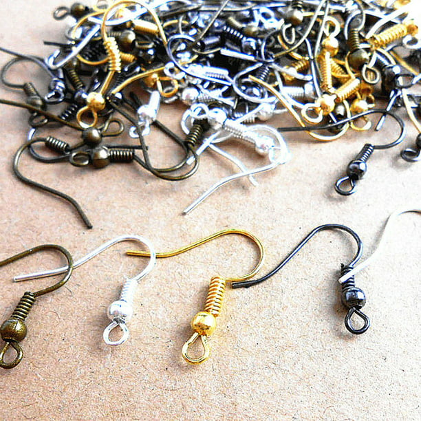 100Pcs 19*18mm Twist Earring Hook Clasps Earring Wires for DIY Jewelry Making 